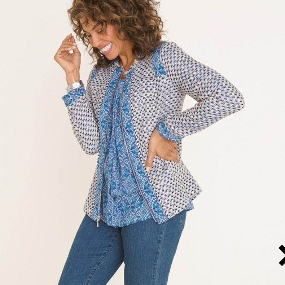 Chicos Tweed Career Jacket